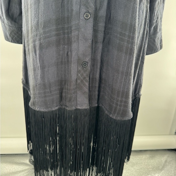 Rails Plaid Fringe Trim Dress Size Large - Picture 6 of 7